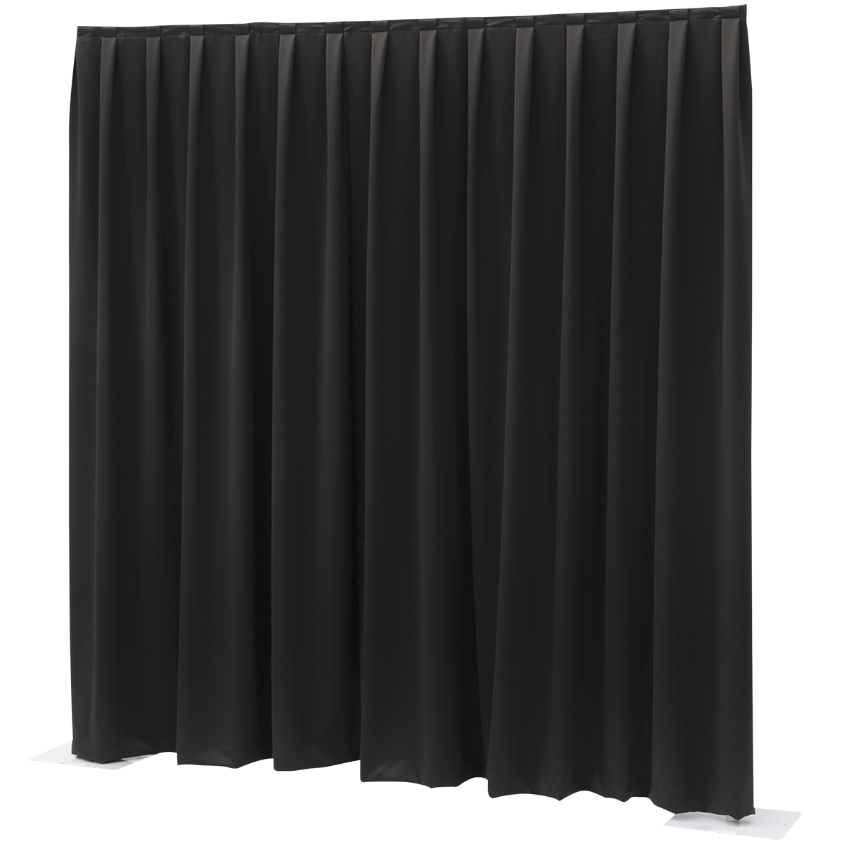 Produktbild für Wentex Pipes & Drapes Vorhang Molton MCS, schwarz Faltenwurf 3,3 (B) x 3,0 (H) m