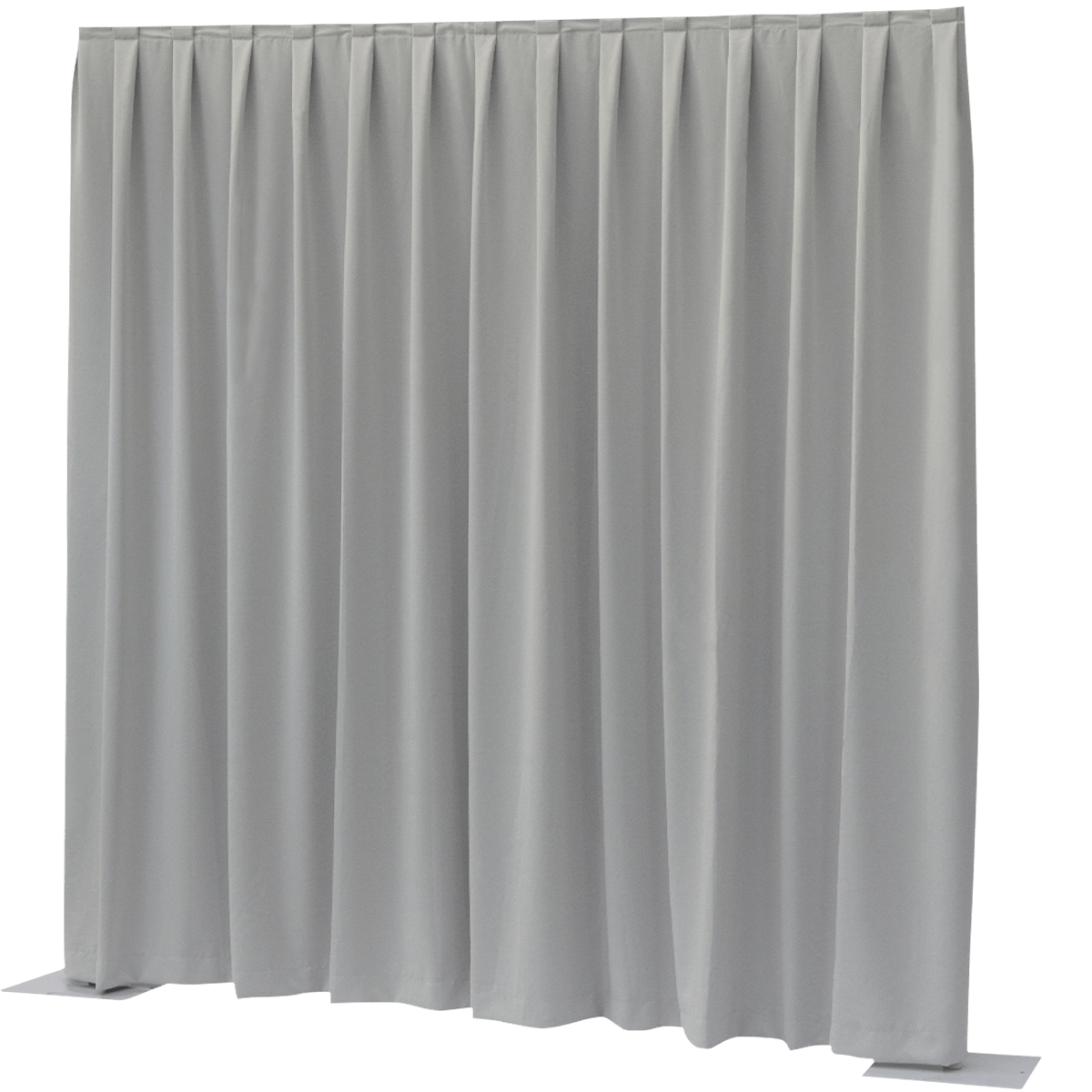 Produktbild für Wentex Pipes & Drapes Vorhang Molton MCS, hell grau, Faltenwurf 3,3 (B) x 2,5 (H) m