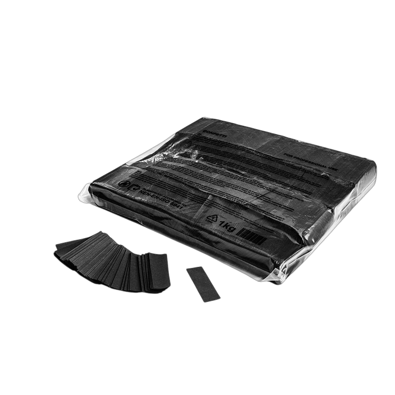 Produktbild für MagicFX Confetti, Rectangles, black paper, 1kg Beutel