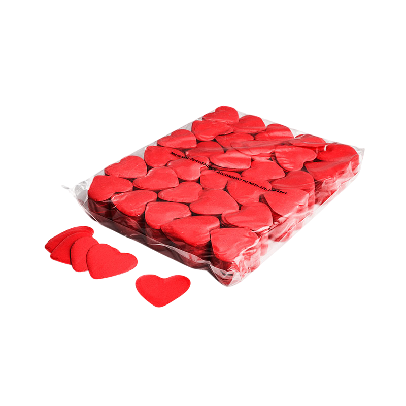 Produktbild für MagicFX Confetti, Hearts, red paper, 1kg Beutel
