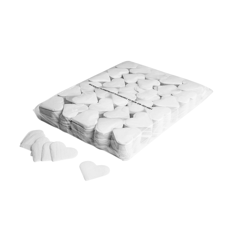 Produktbild für MagicFX Confetti, Hearts, white paper, 1kg Beutel