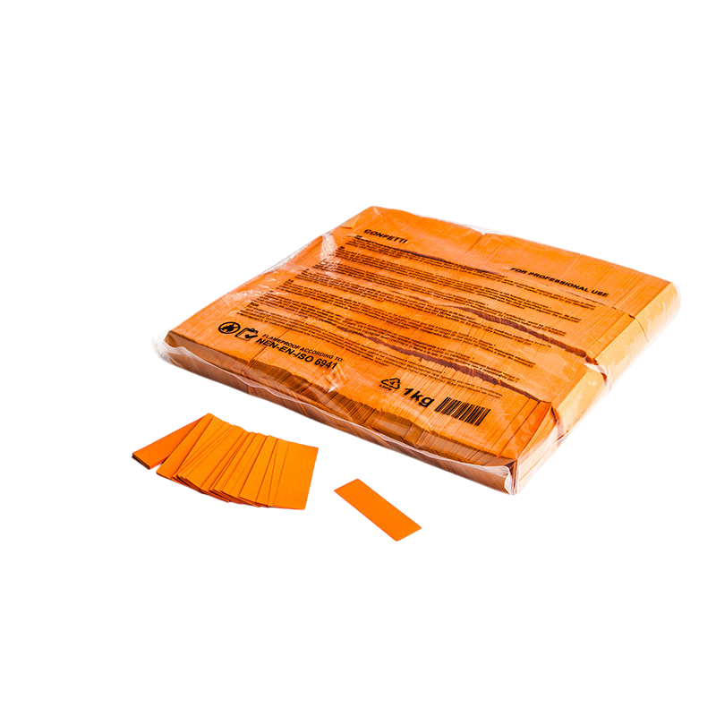 Produktbild für MagicFX Confetti, Rectangles, orange paper, 1kg Beutel