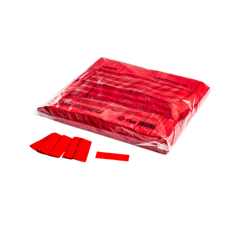Produktbild für MagicFX Confetti, Rectangles, red paper, 1kg Beutel