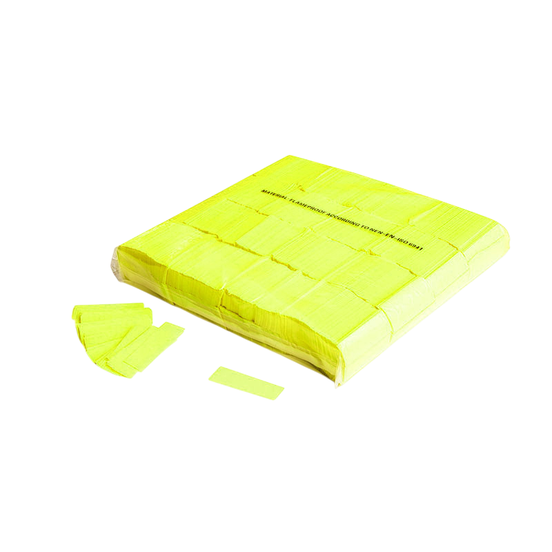 Produktbild für MagicFX UV Confetti, Rectangles, fluo yellow paper, 1kg Beutel