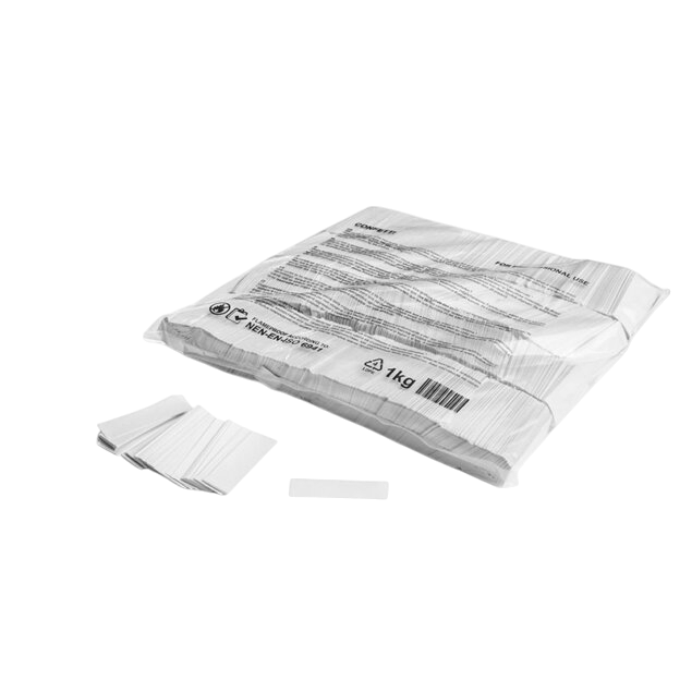 Produktbild für MagicFX Confetti, Rectangles, white paper, 1kg Beutel