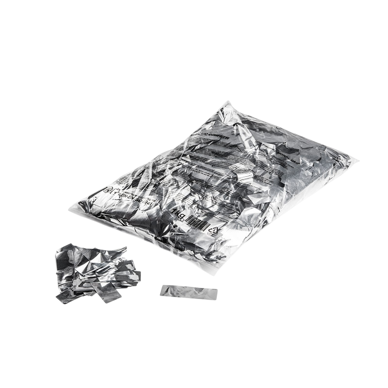 Produktbild für MagicFX Confetti, Rectangles, silver metallic, 1kg Beutel