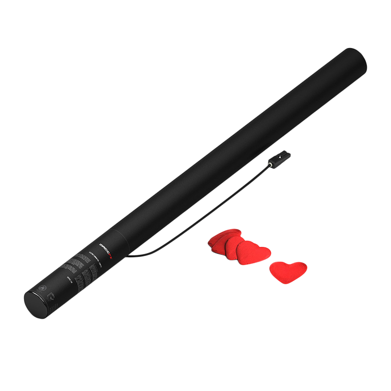 Produktbild für MagicFX Electric Cannon, 80cm, Confetti hearts red paper