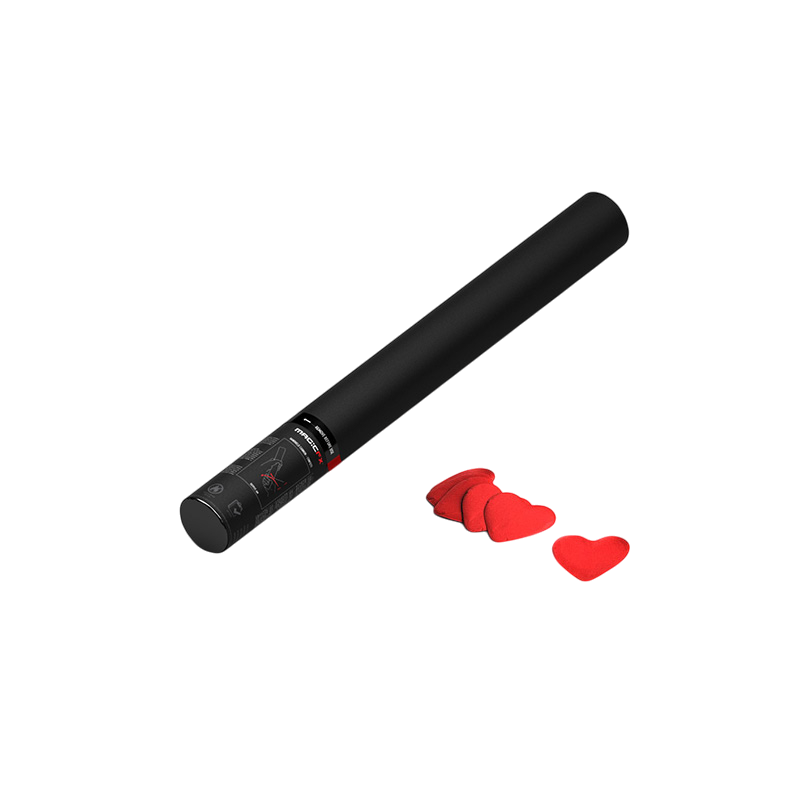 Produktbild für MagicFX Handheld Cannon, 50cm, Confetti hearts red paper